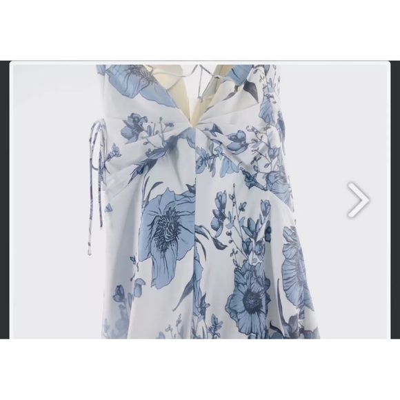 Fame And Partners Beckham Floral Ruffle Maxi Dress Pink Size 4 $249 MSRP - Picture 4 of 13